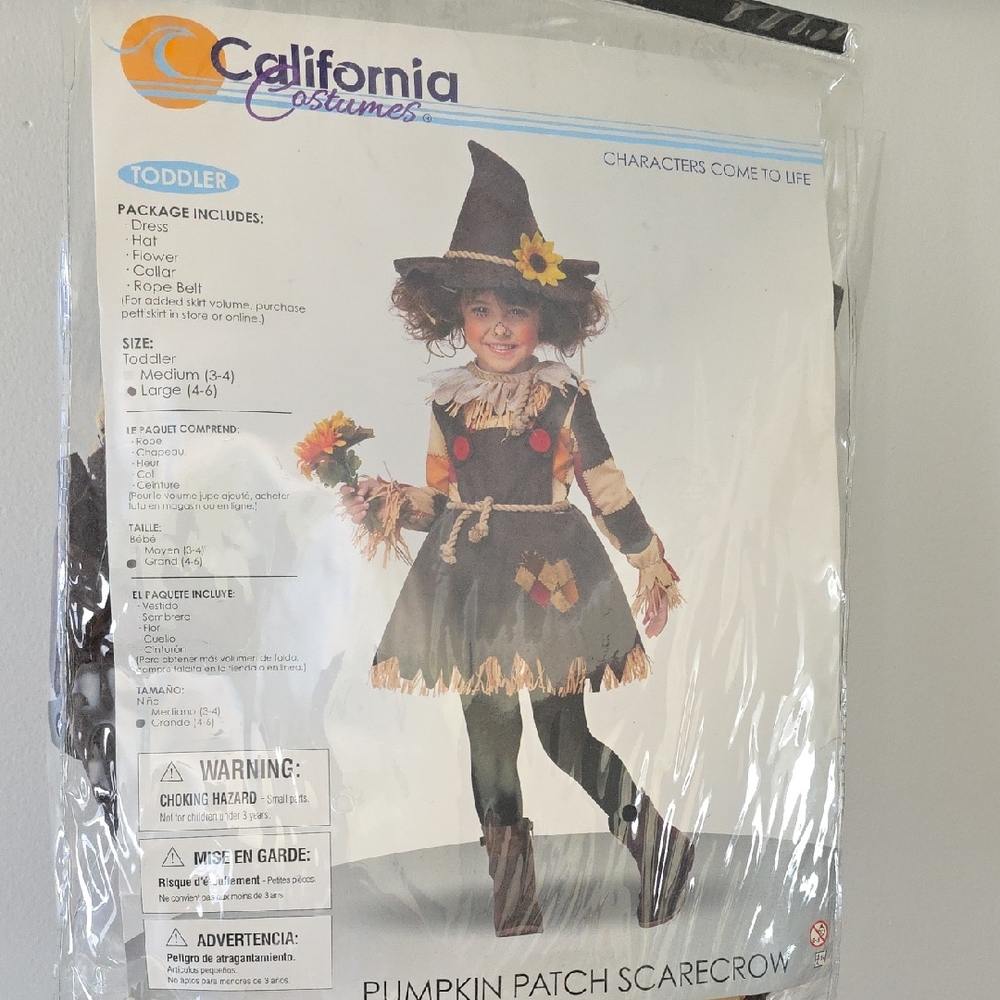 California Costumes Toddler Scarecrow Costume - Black and Brown